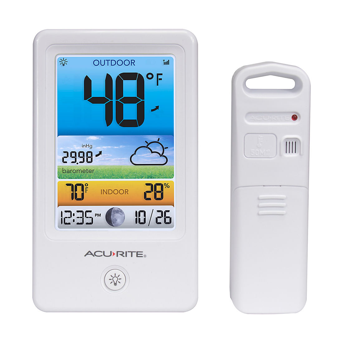 0円 超美品 AcuRite 02041M Color Weather Station with Forecast Temperature Humidity b