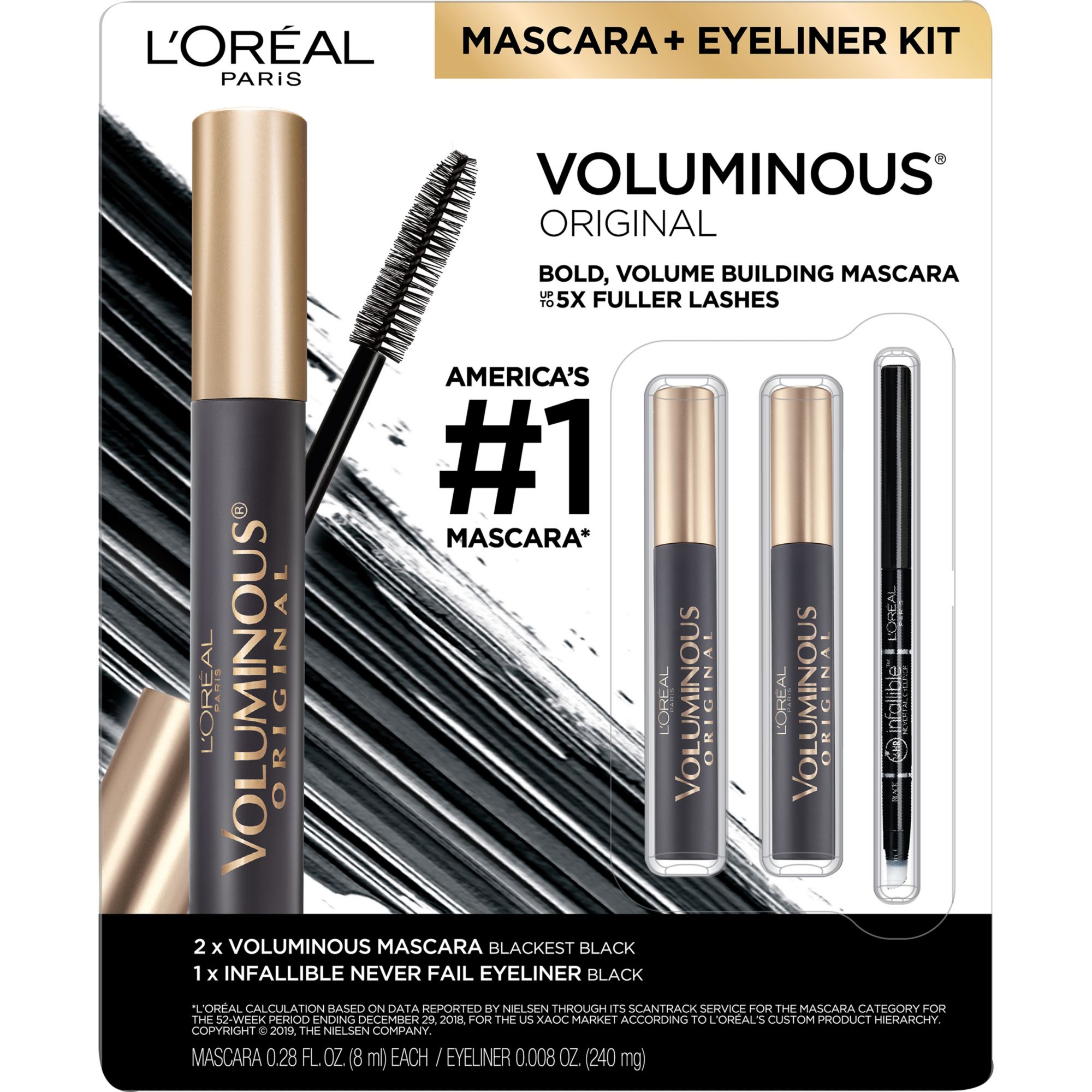 L'Oreal Paris Voluminous Never Fail Liner Kit