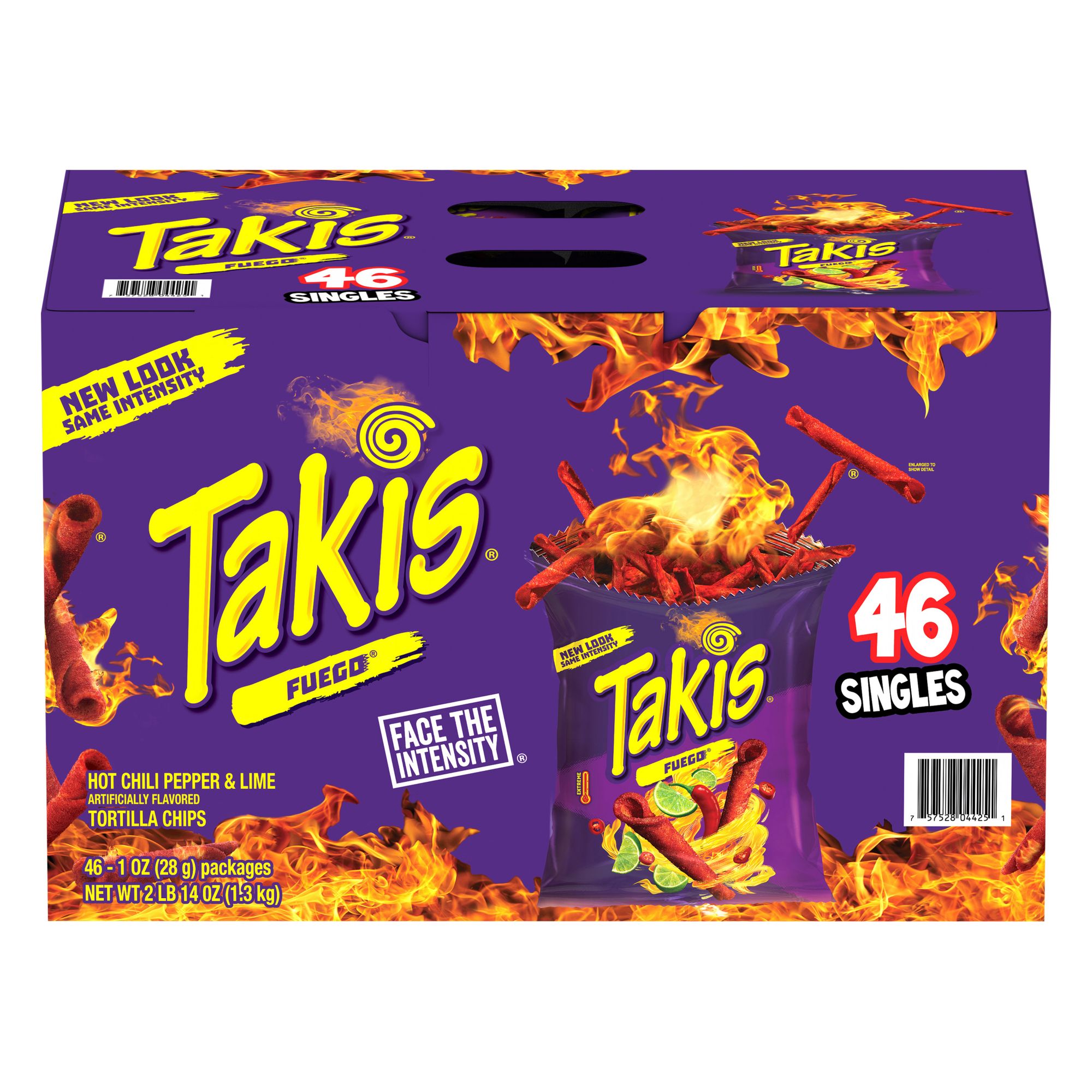 Takis Fuego Hot Chili Pepper & Lime Rolled Tortilla Chips Fiesta