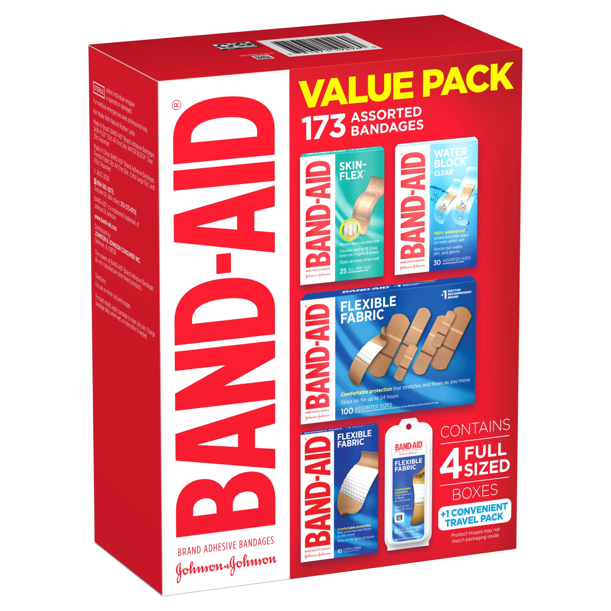 Band-aid Adhesive Bandages Assorted Sizes Pack of 220 with Case — Miller &  Bean Coffee Company