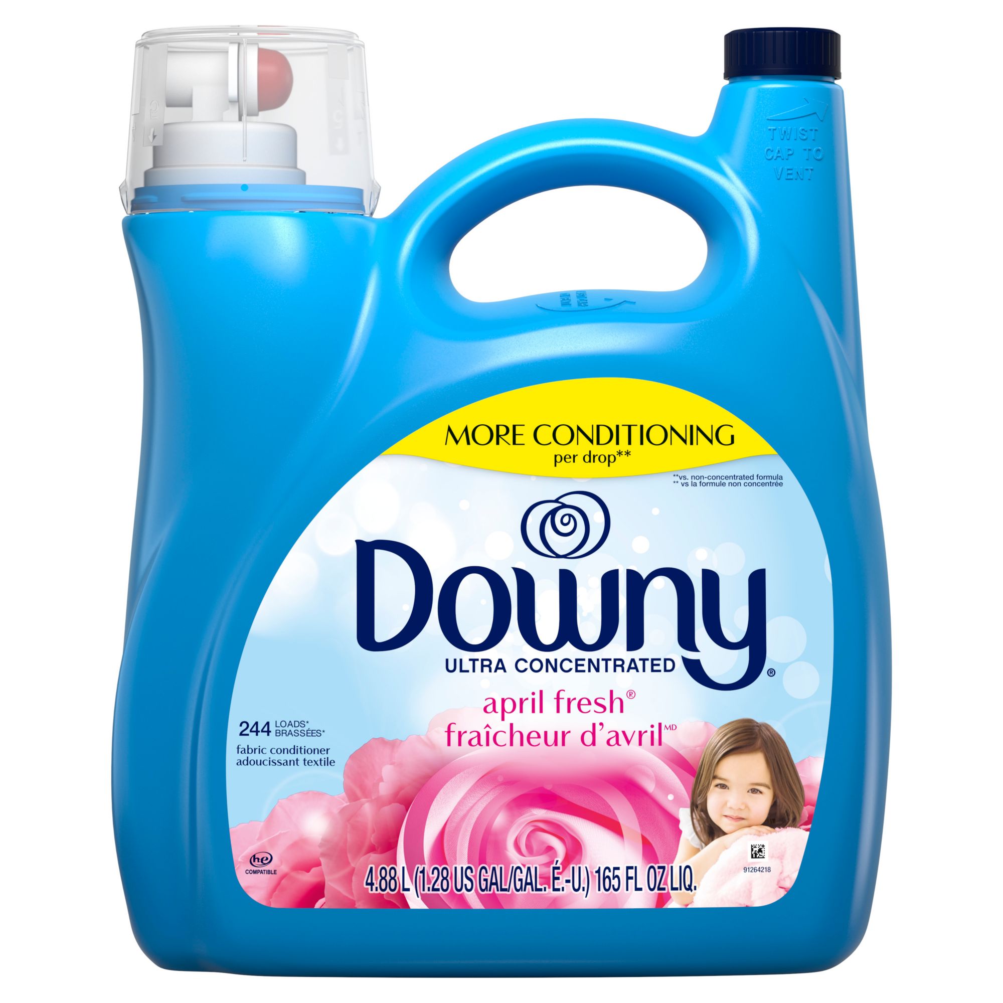 Downy Ultra Fabric Conditioner, April Fresh - 1.02 l (1.07 qt) 34 fl oz liq