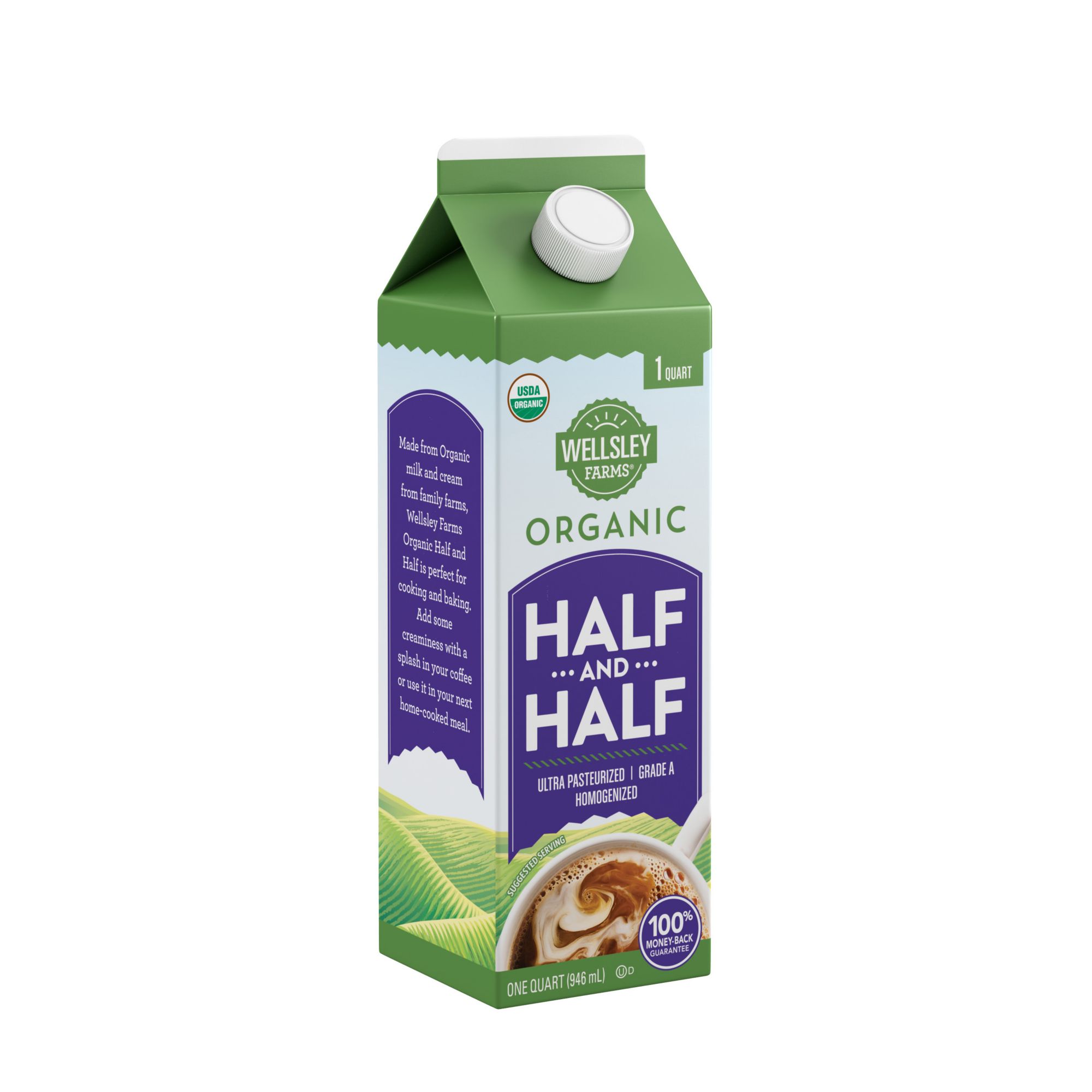 Wellsley Farms Organic Half And Half 32oz Bjs Wholesale Club