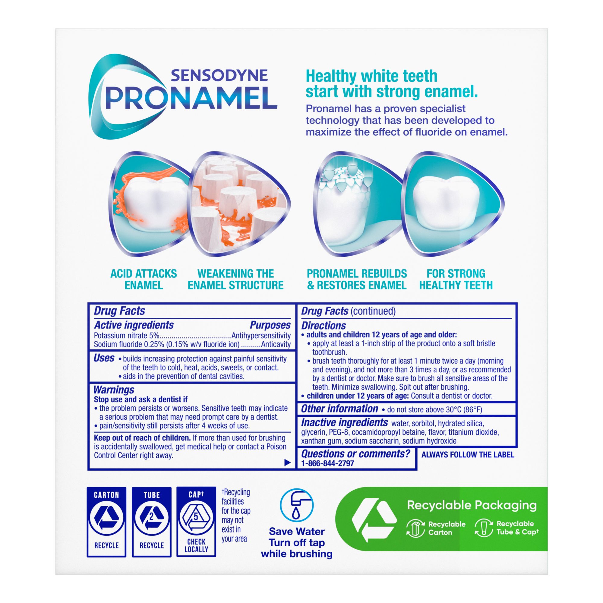 Sensodyne Pronamel Gentle Whitening Fluoride Toothpaste, 4 ct. | BJ's ...