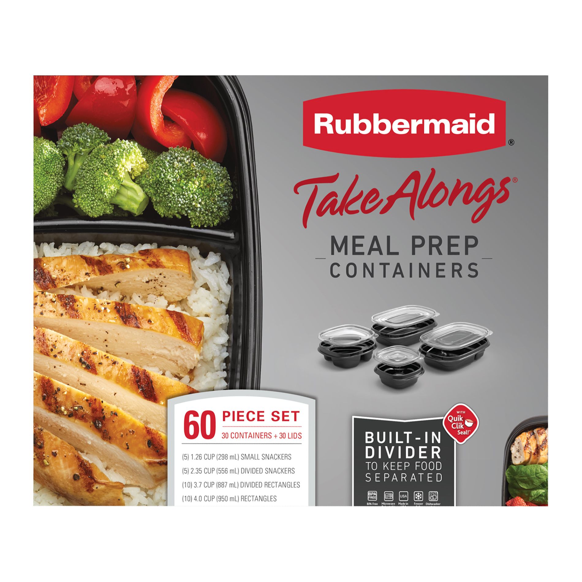 Rubbermaid TakeAlongs Meal Prep Bowl Containers (8 ct)