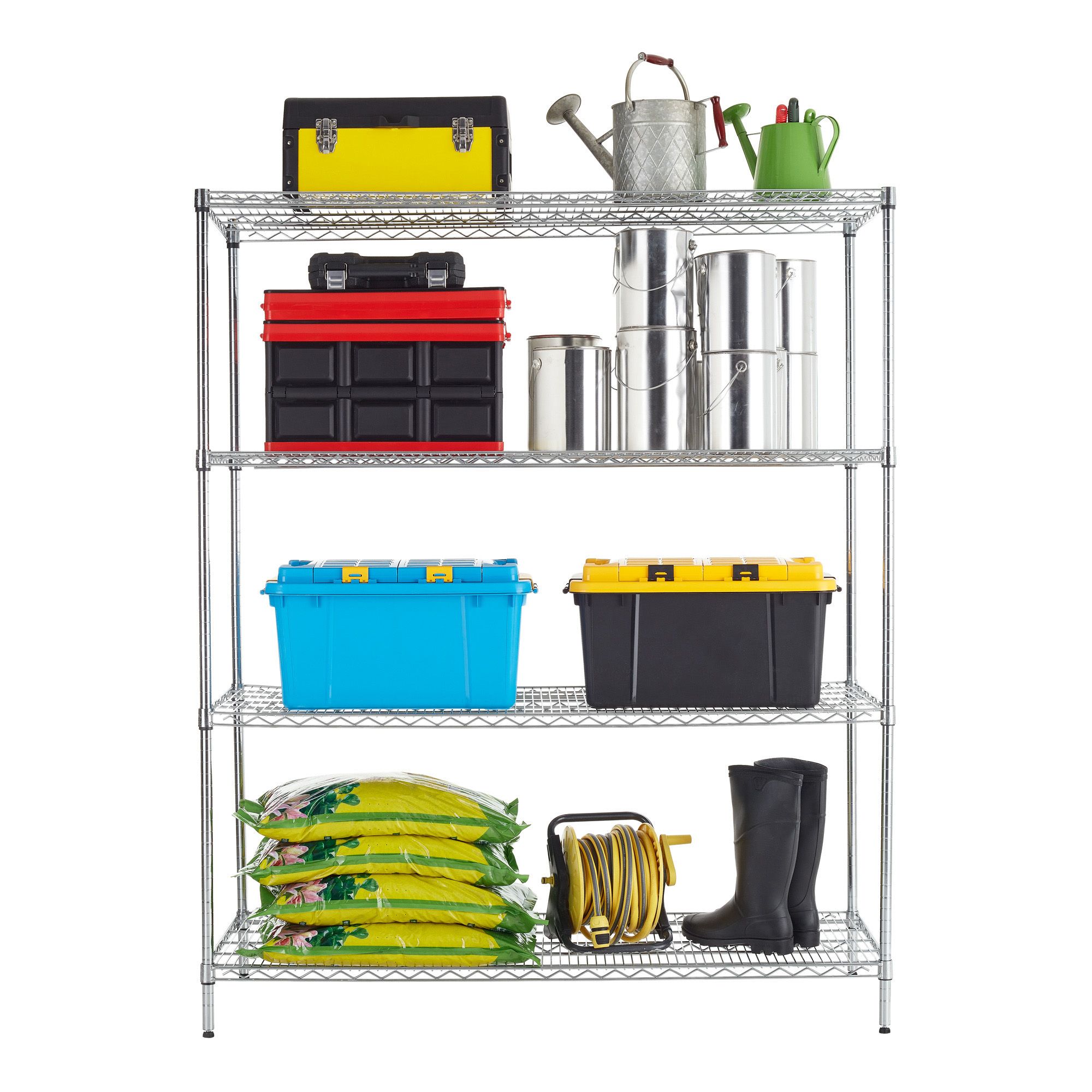 24 Berkley Jensen 6-Shelf Steel Rack - Silver