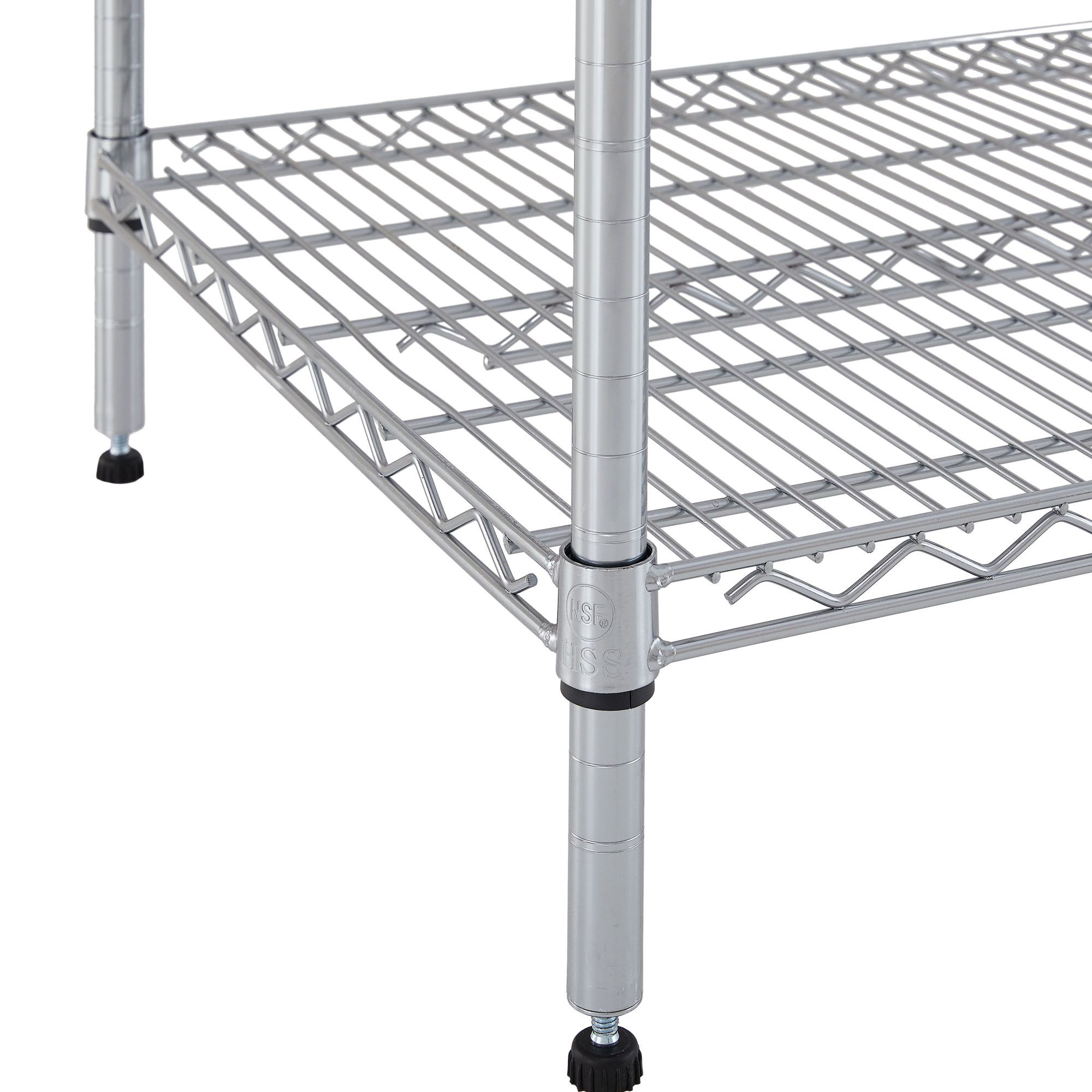 24 Berkley Jensen 6-Shelf Steel Rack - Silver