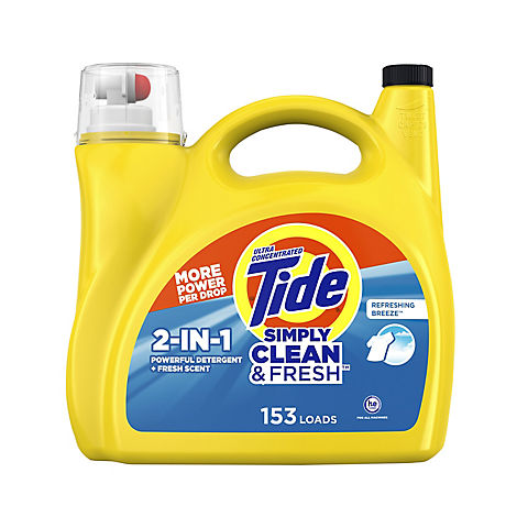 Tide Simply Clean and Fresh Ultra Concentrated Liquid Laundry Detergent, 208 fl. Oz.