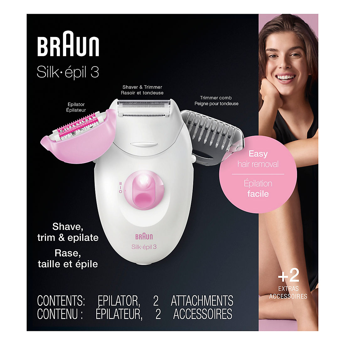 Braun Silk-epil 3-270 Epilator for Women BJs Wholesale Club