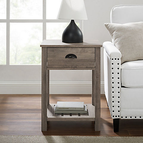 W. Trends Country 18" Single Drawer Side Table