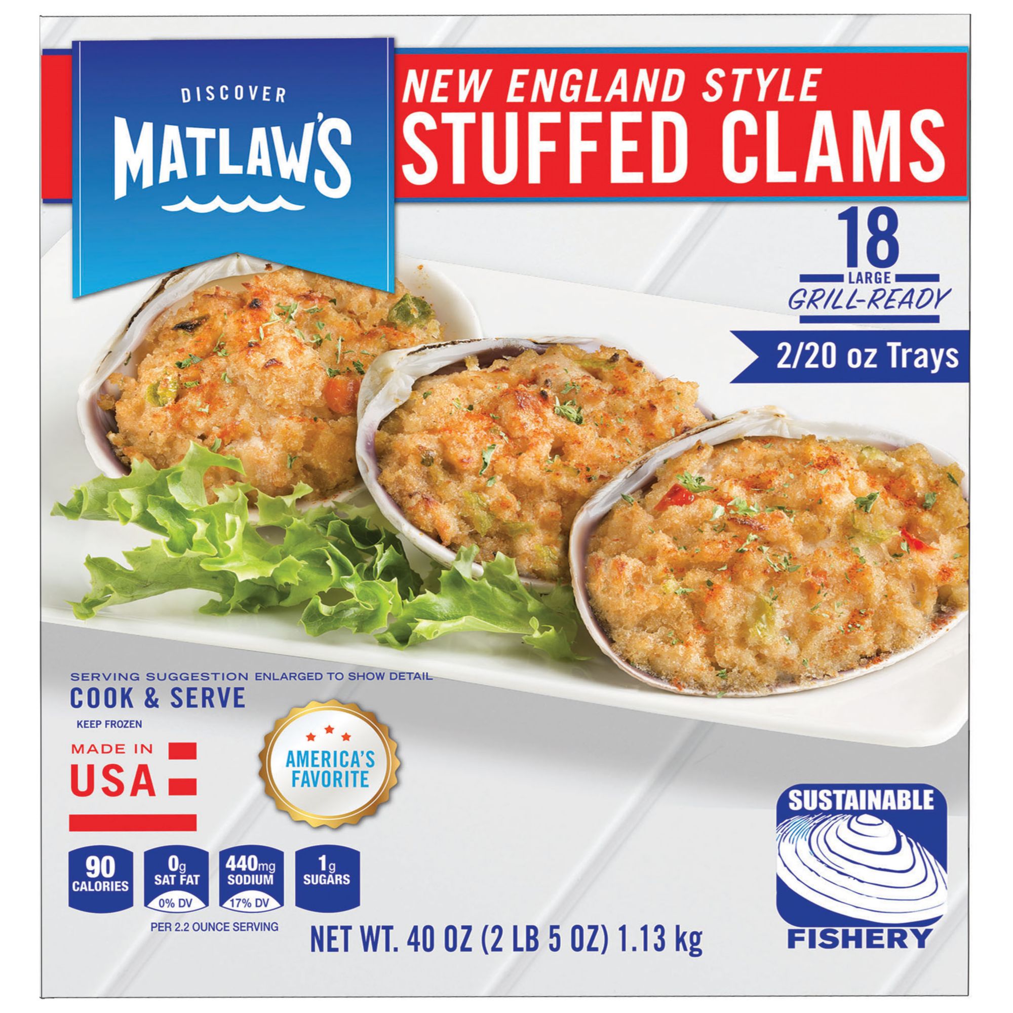 Chef's Catch Frozen Stuffed Clams