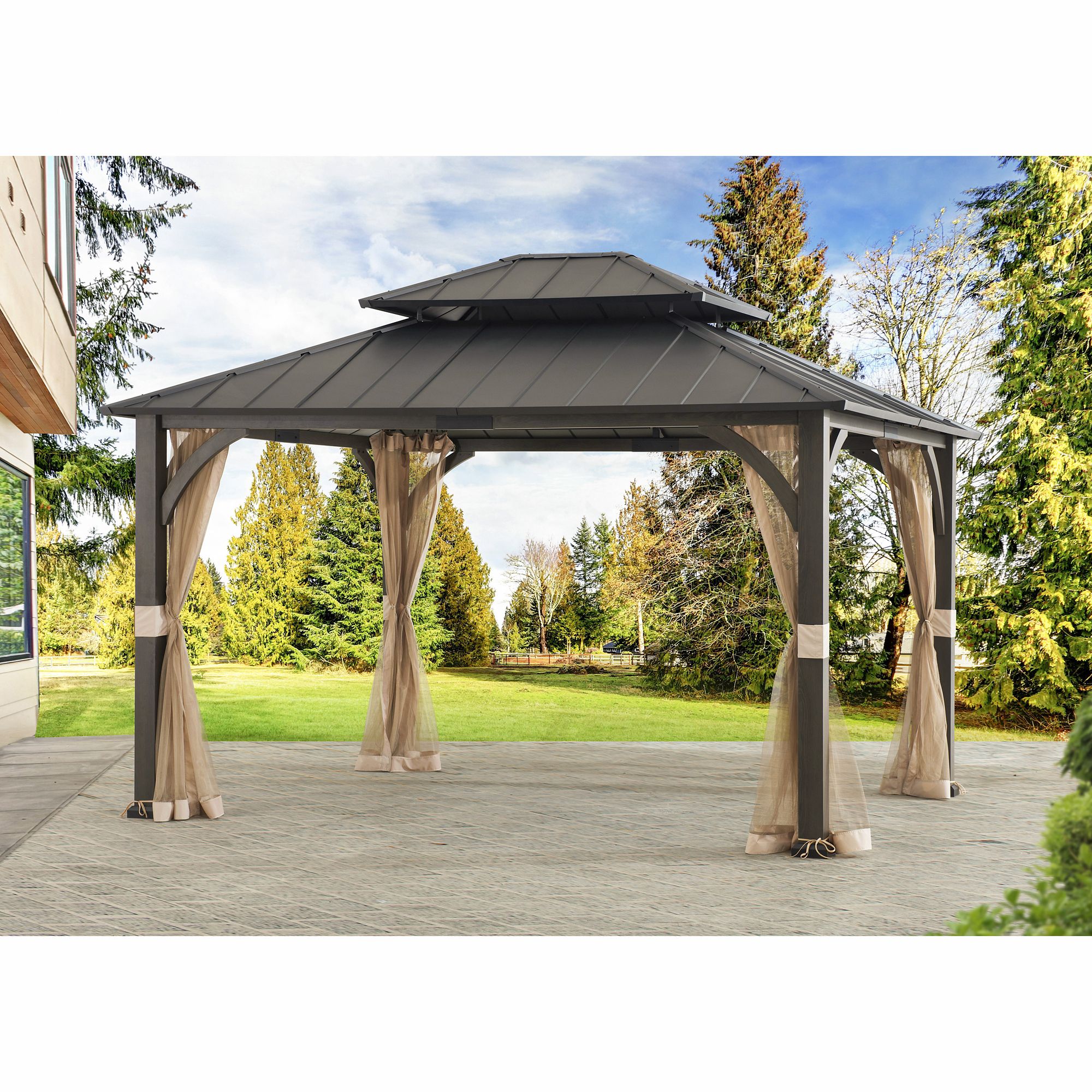 Berkley Jensen 12' X 10' Hardtop Gazebo - Bjs Wholesale Club