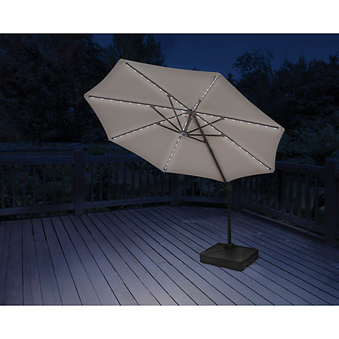 Berkley Jensen 11' Offset Umbrella with Solar LED