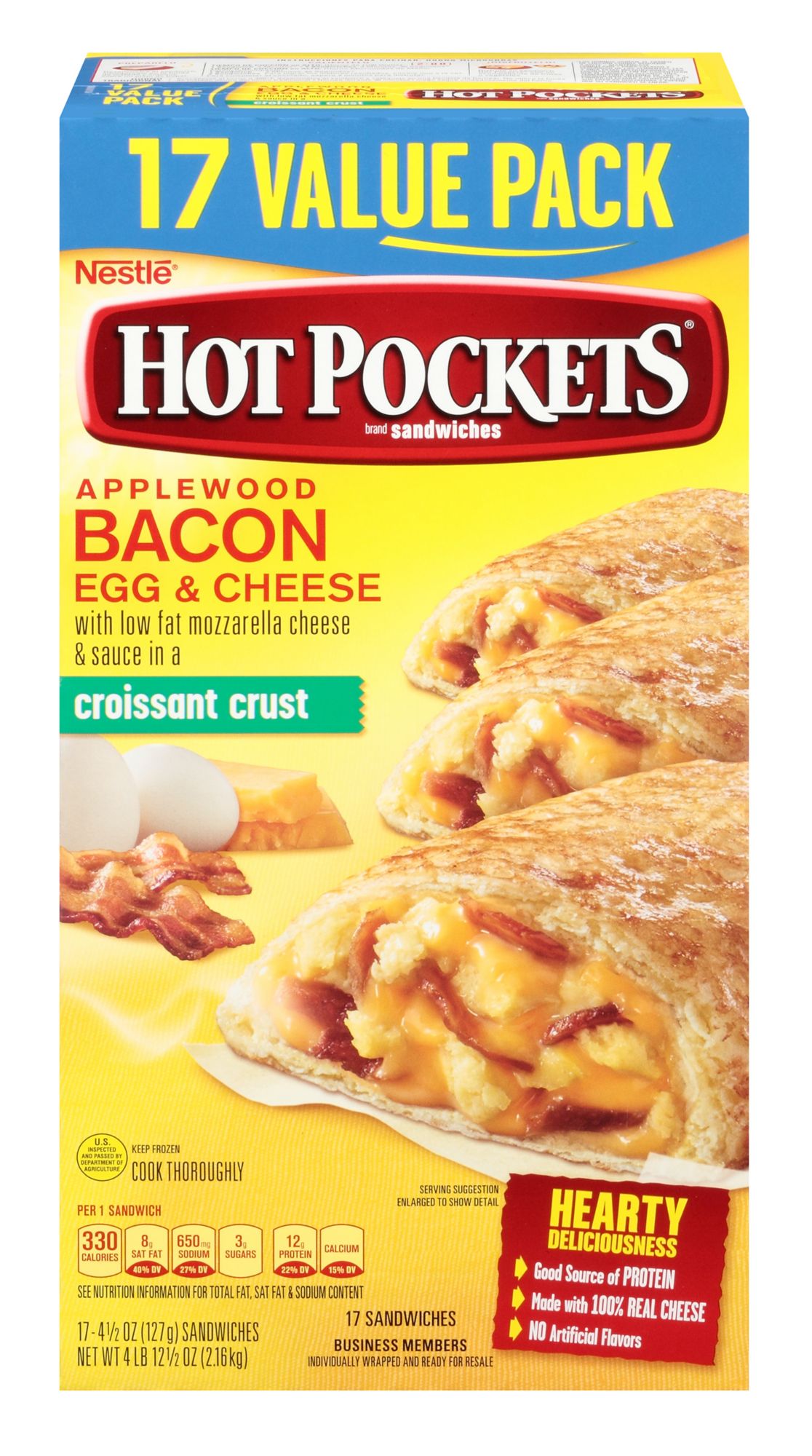 Hot Pockets Ham & Cheese Croissant Crust Sandwiches - Shop Entrees