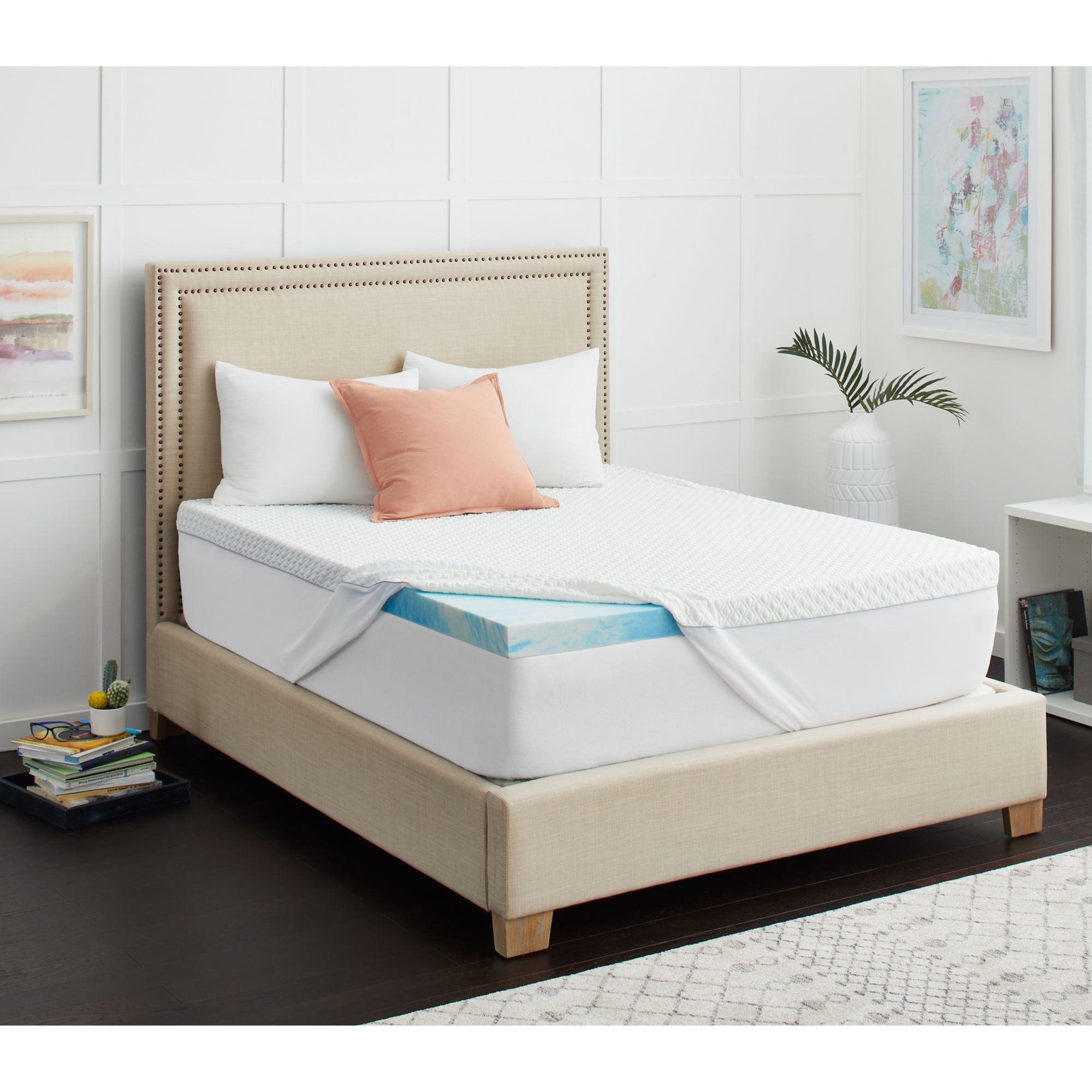 Sealy 3 Sealychill Gel Memory Foam King Size Mattress Topper With Cover Bjs Wholesale Club