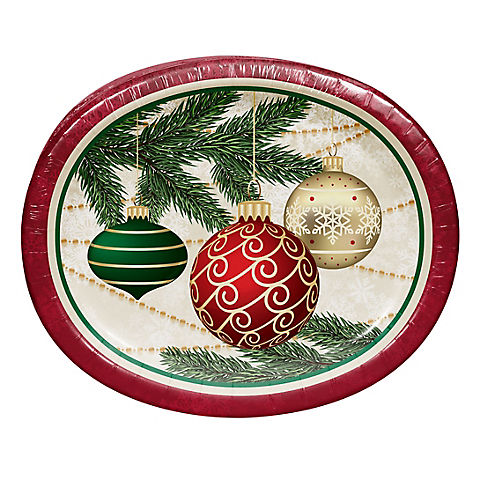 Artstyle 'Decorate The Tree' Holiday 10"x12" Oval Paper Plates, 35 ct.