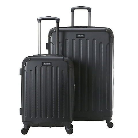 Kenneth Cole Reaction 20" and 28" ABS Expandable 4-Wheel Two Piece Luggage Set, Black