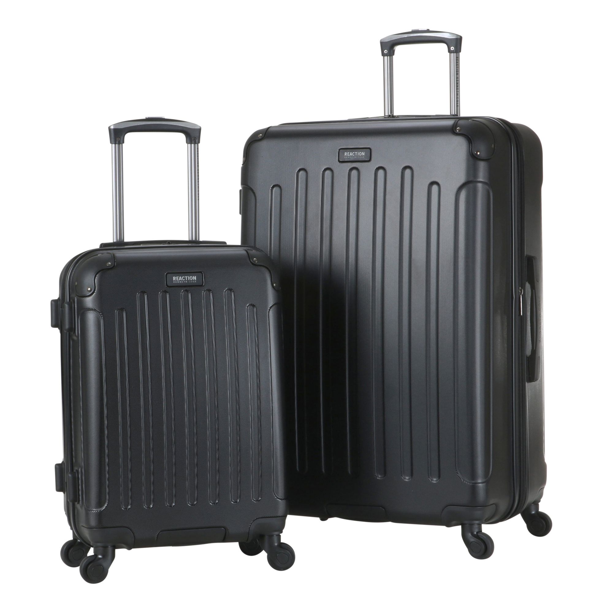 Kenneth Cole Reaction 20 and 28 ABS Expandable 4-Wheel Two Piece Luggage  Set, Black
