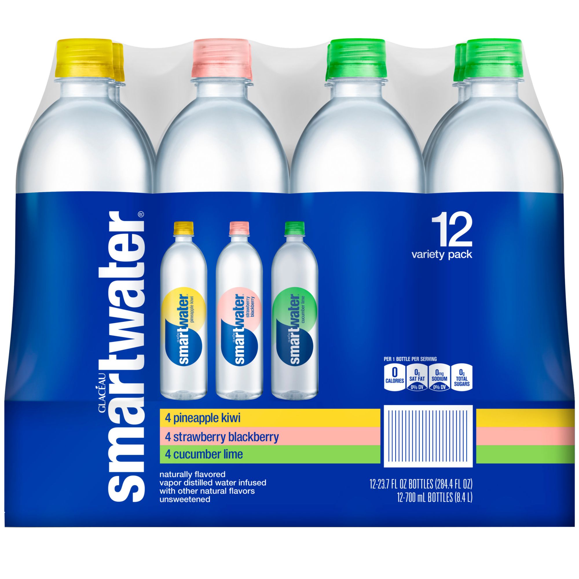 Smart Water Bottled Water, 1 Liter, Pack of 12