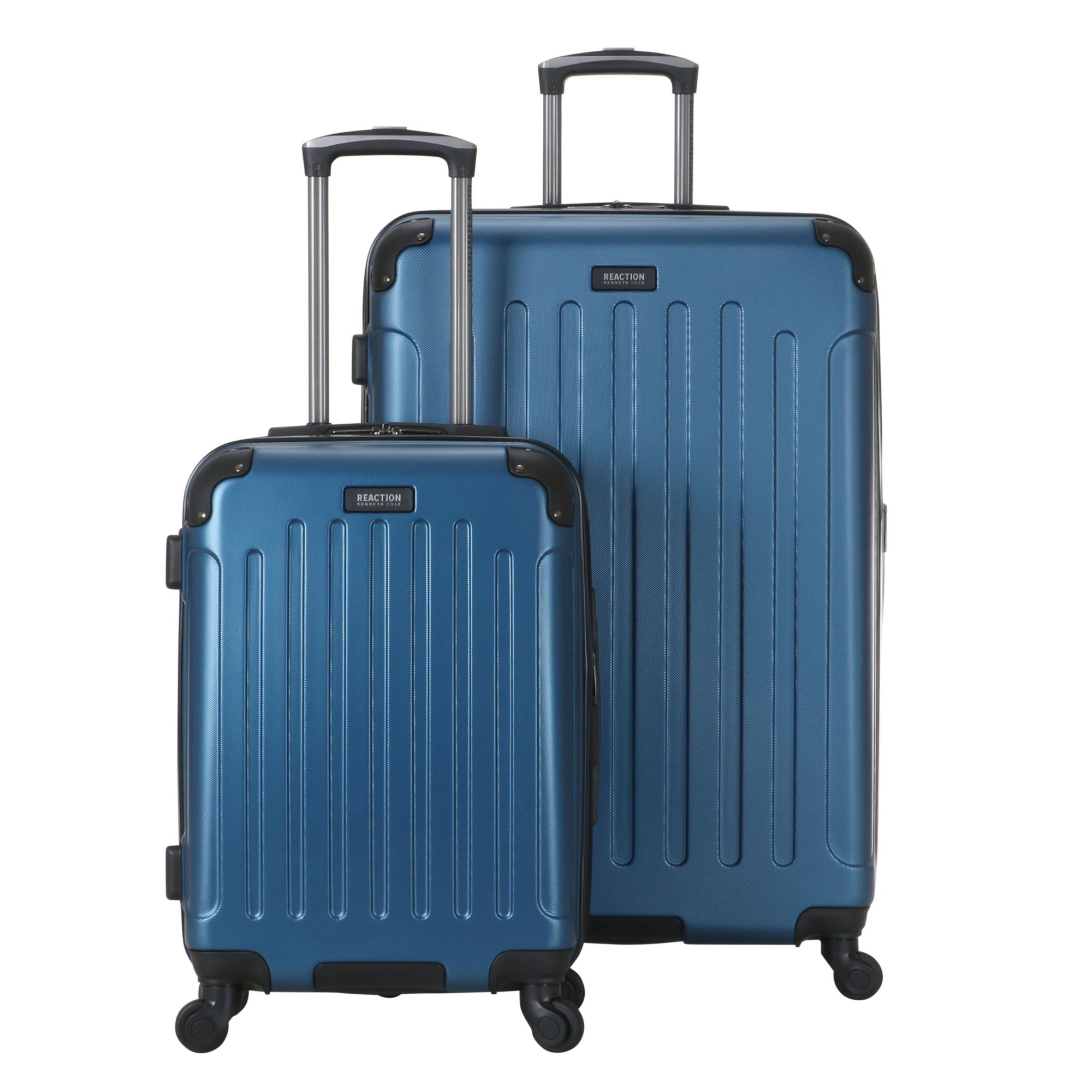Kenneth Cole Reaction 20 and 28 ABS Expandable 4-Wheel Two Piece Luggage  Set- Ice Blue