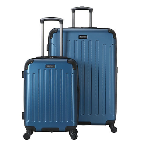Kenneth Cole Reaction 20" and 28" ABS Expandable 4-Wheel Two Piece Luggage Set- Ice Blue