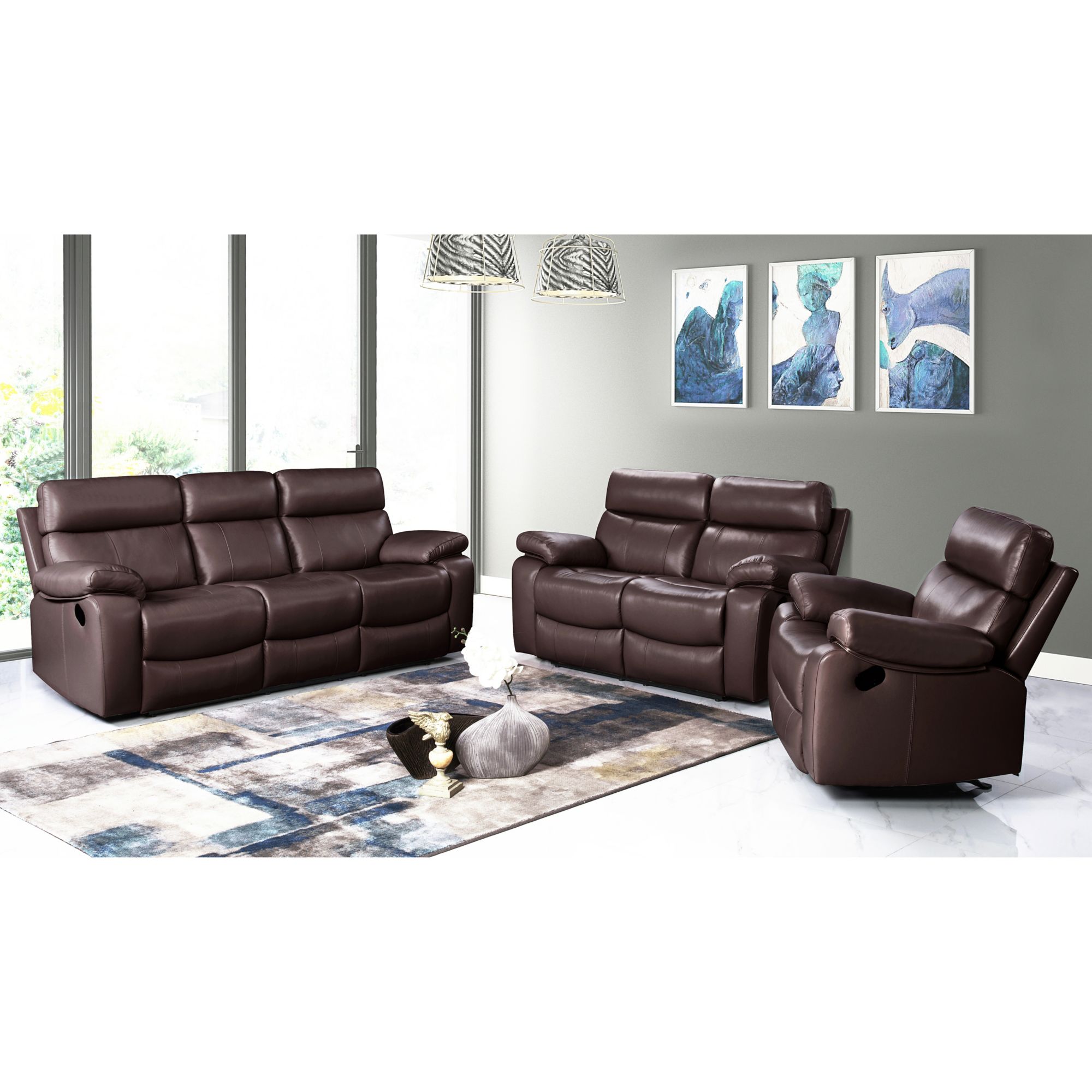 Bobs leather deals living room sets