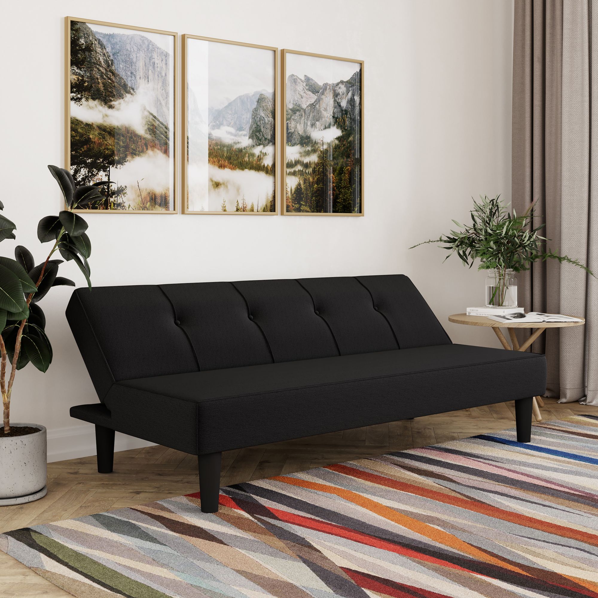 Serta Lawrence Convertible Sofa - Black  BJ