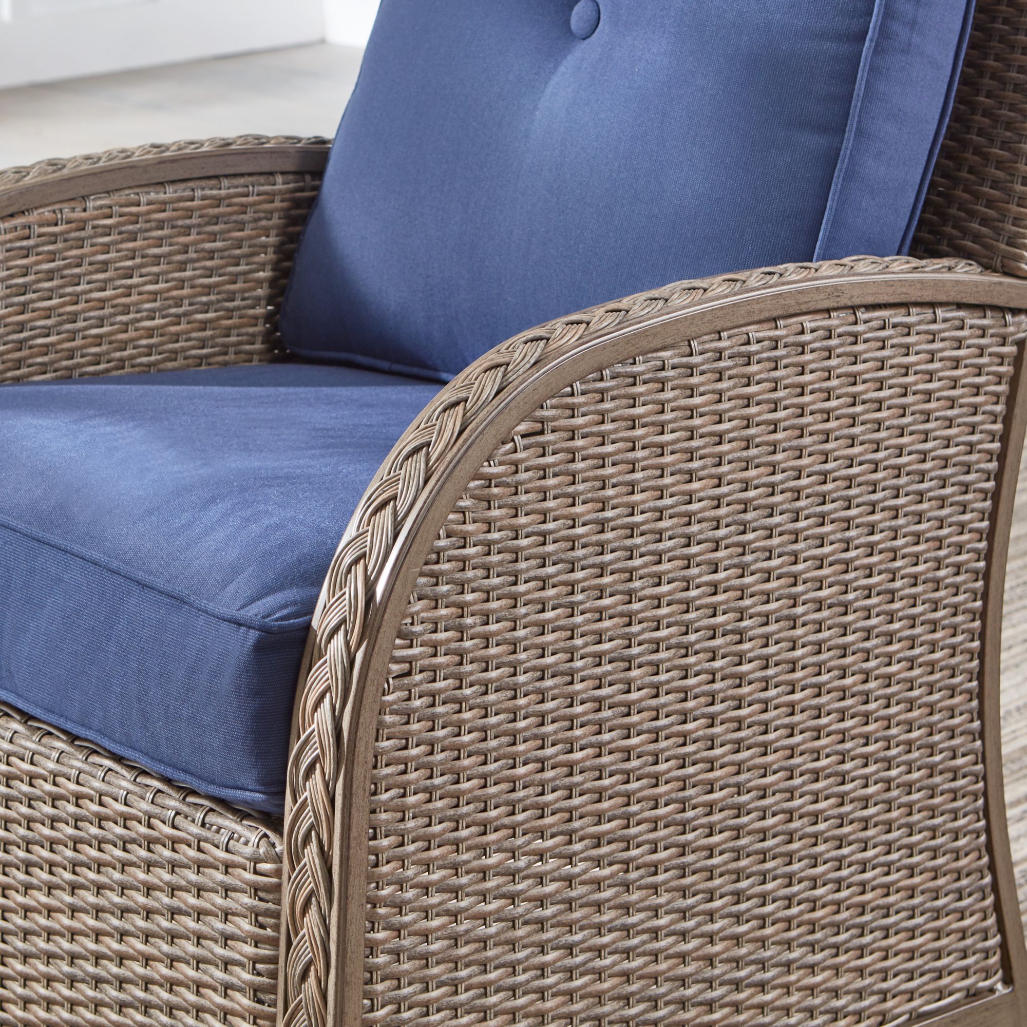 Berkley Jensen Casco Bay 6-Pc. Wicker Deep Seating Set - Navy