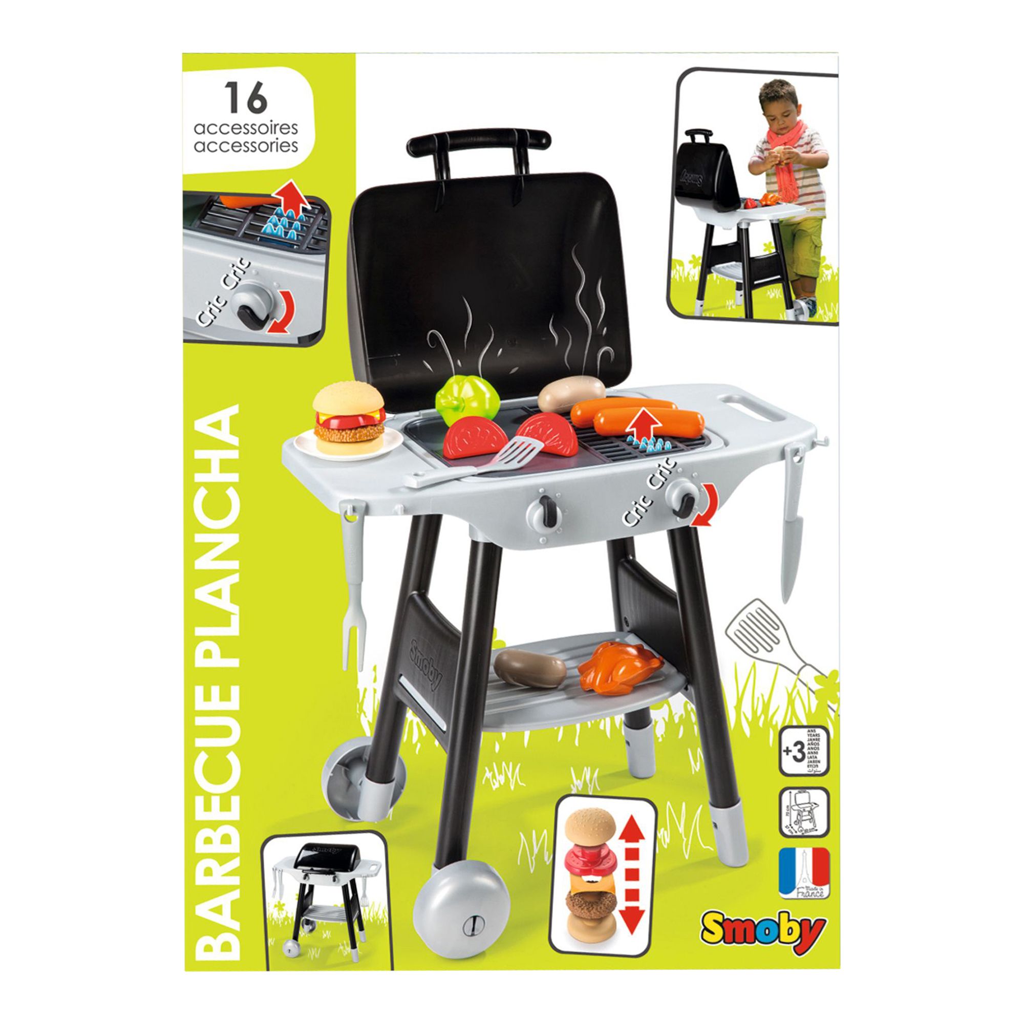 Korst Coöperatie Psychologisch Smoby BBQ Plancha Play Grill with Accessories - BJs Wholesale Club