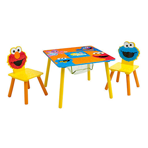 Delta Children Sesame Street Table and Chair Set with Storage