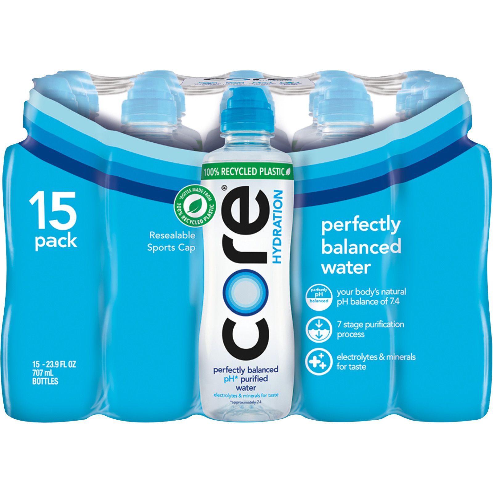 Core Hydration Perfect 7.4 PH Nutrient Enhanced Water, 16.9 Ounce