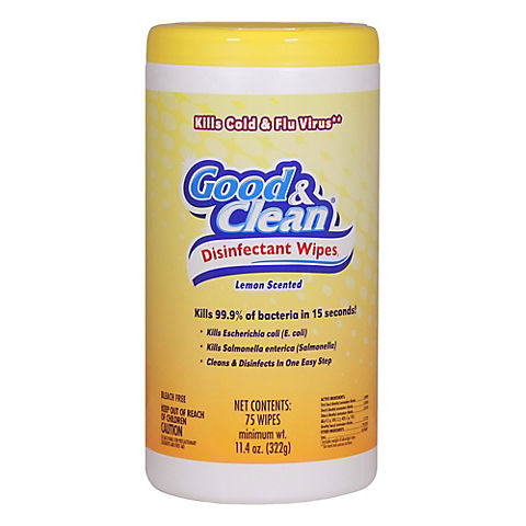 Good and Clean Lemon Disinfecting Wipes, 75 ct.