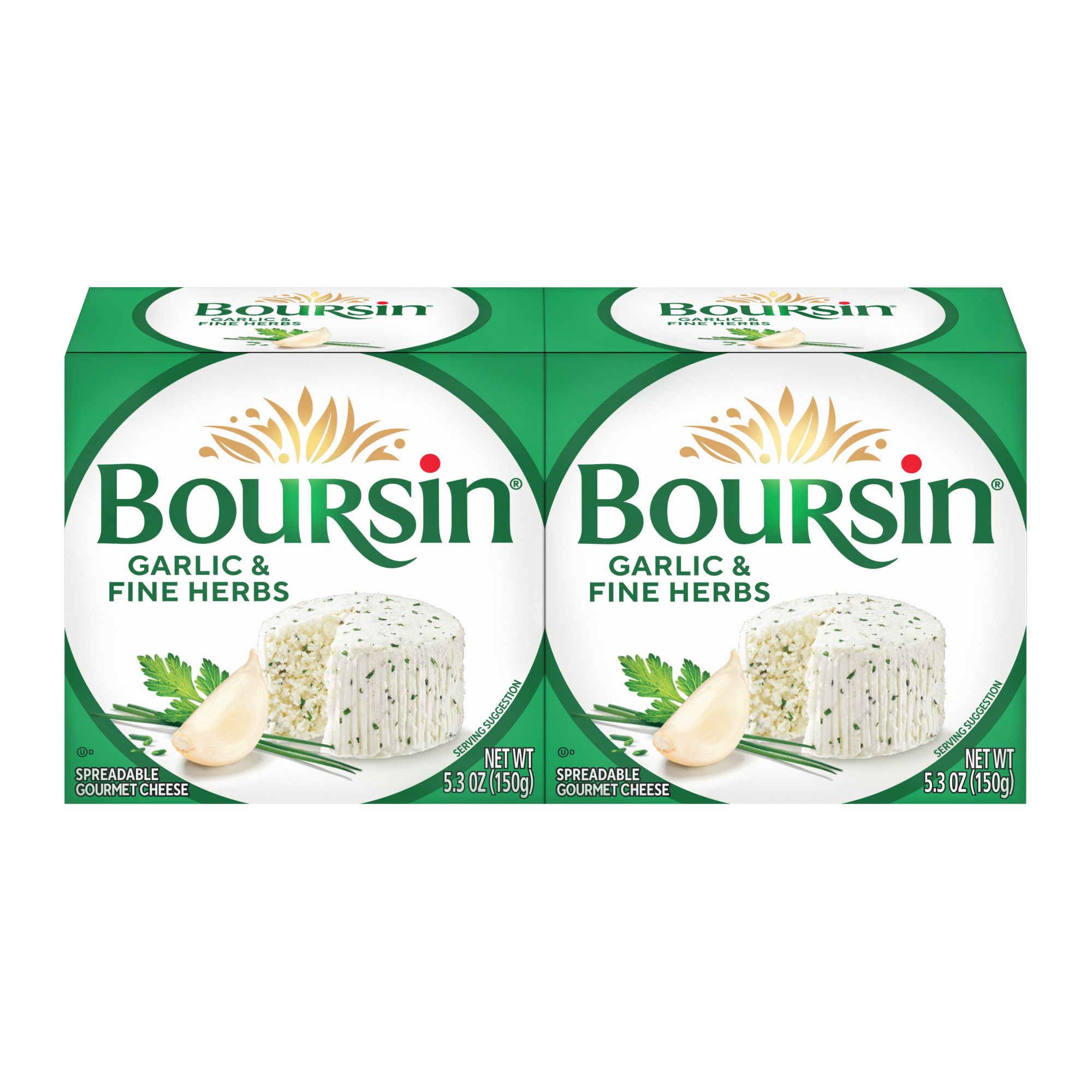 Boursin Garlic and Fine Herb Gournay Cheese 2.2 lb. - 2/Case