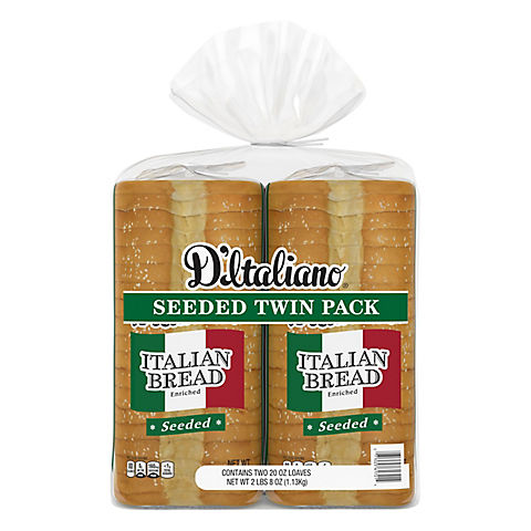 D'Italiano Seeded Italian Bread, 2 pk./20 oz.