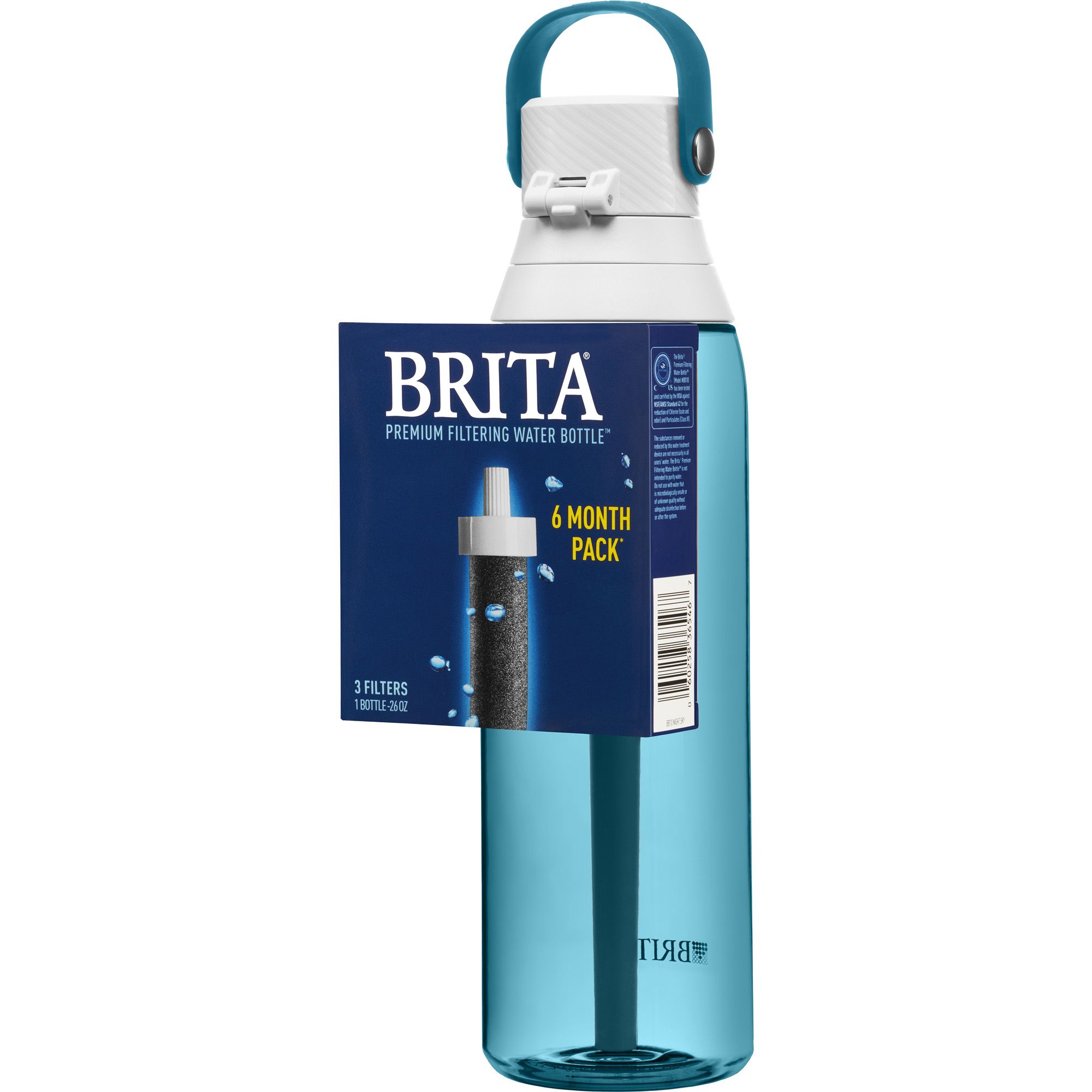 BRITA Premium BPA Free Filtering Water Bottle with 1 Filter 26 oz