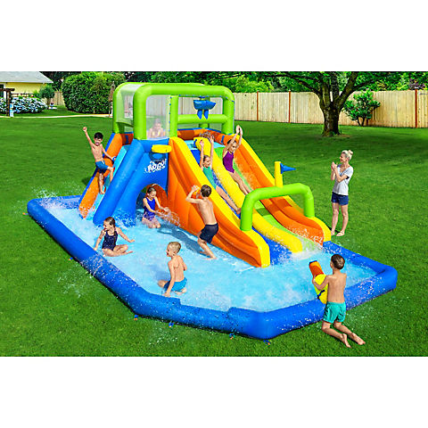 Widened Steps WuLL Swimming Pool Inflatable Slides Suitable for Water Games Can Be Used with Swimming Pools Portable Water Slides for Children High Stability