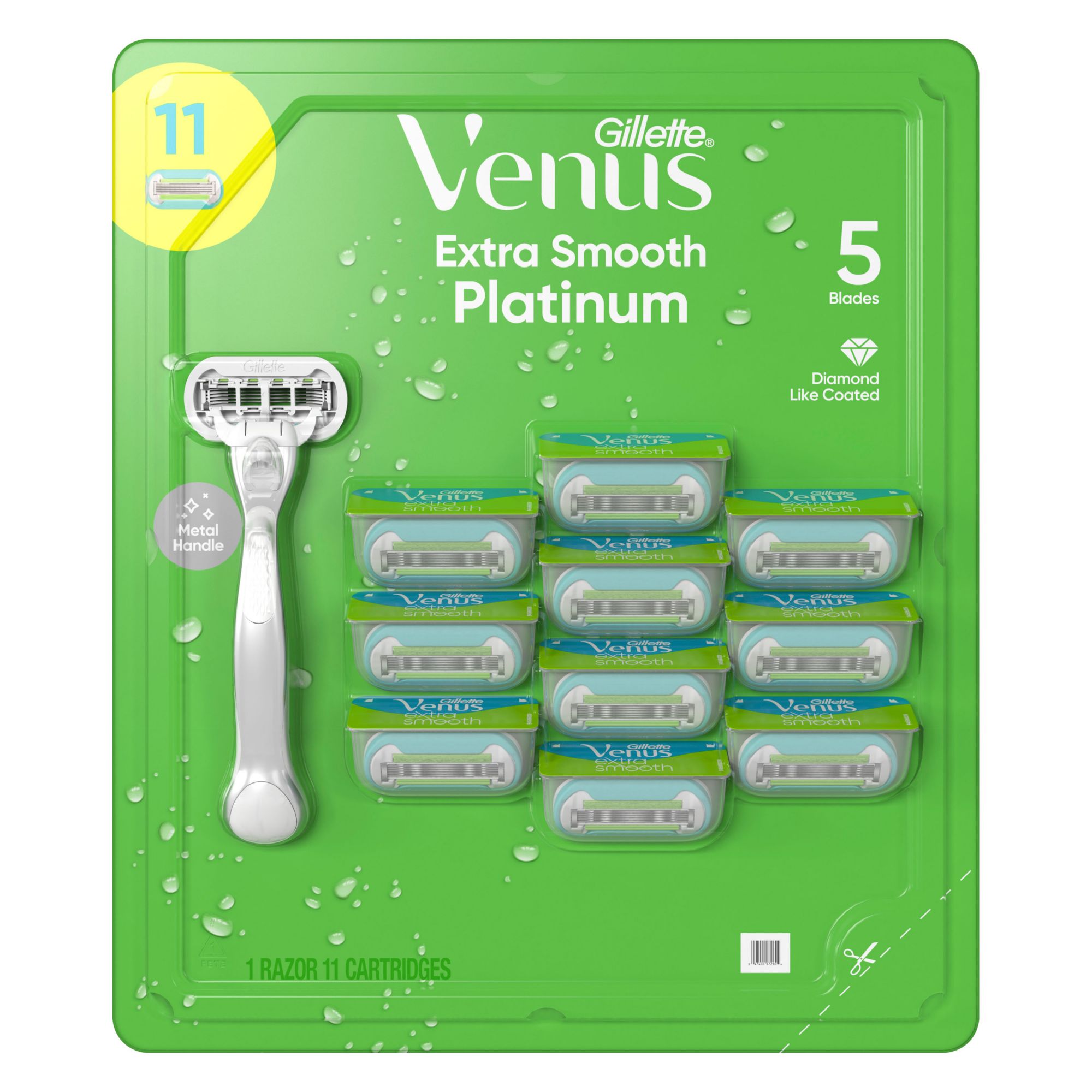 Gillette Venus Platinum Extra Smooth Women's Razor with 11