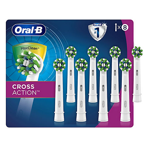 Oral-B CrossAction Electric Toothbrush Replacement Brush Heads, 8 ct.