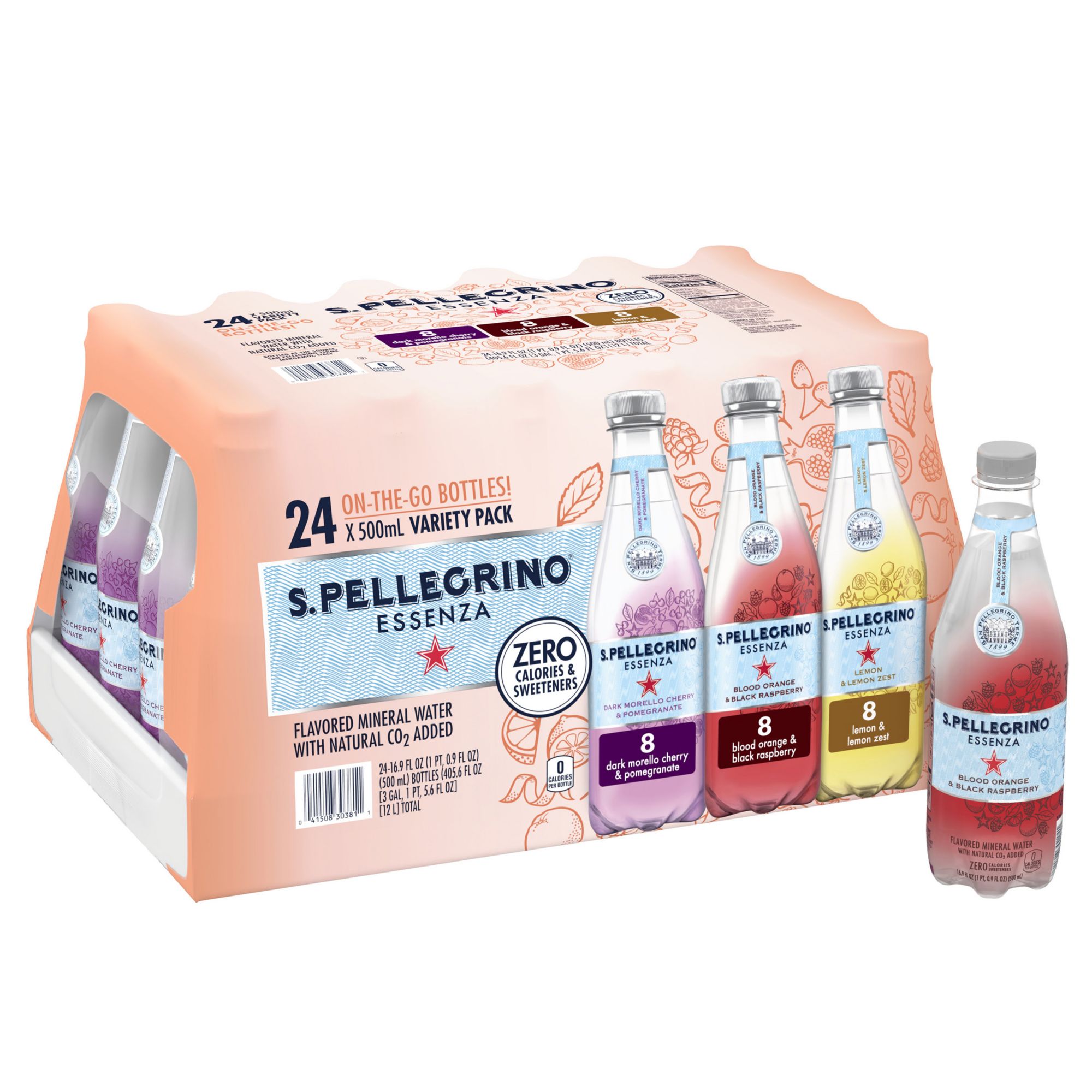 San Pellegrino Sparkling Mineral Water 500 ml Plastic Bottle Pack of 2 –