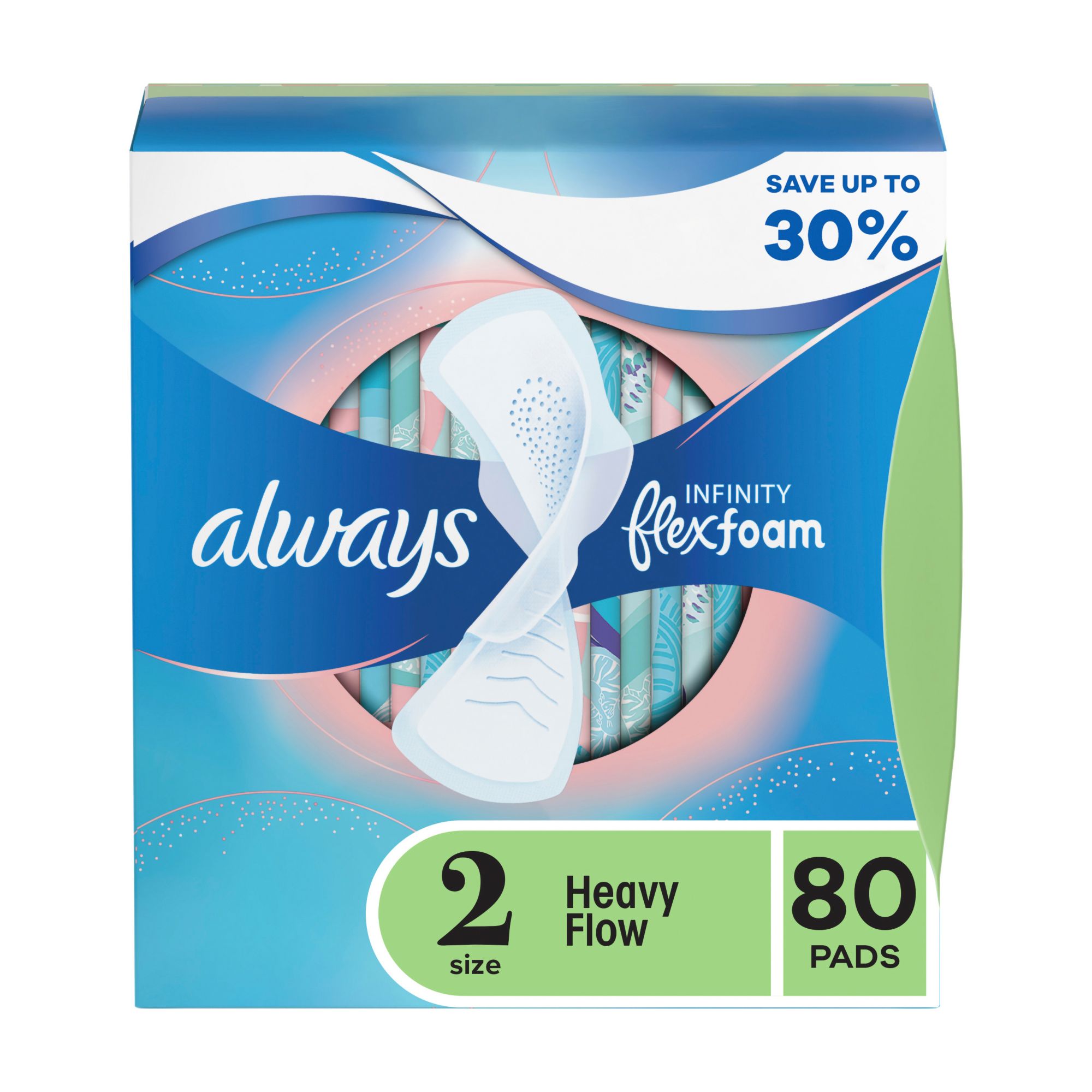 Always Infinity Flex Foam Extra Heavy Absorbency Overnight Pads Unscented  Size 4 (13 ct)