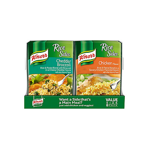 Knorr Cheddar Broccoli and Chicken Rice Sides, 8 ct./5.6 oz.