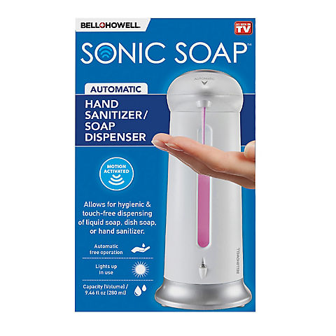Bell+Howell Sonic Soap Touchless Automatic Soap or Hand Sanitizer Dispenser