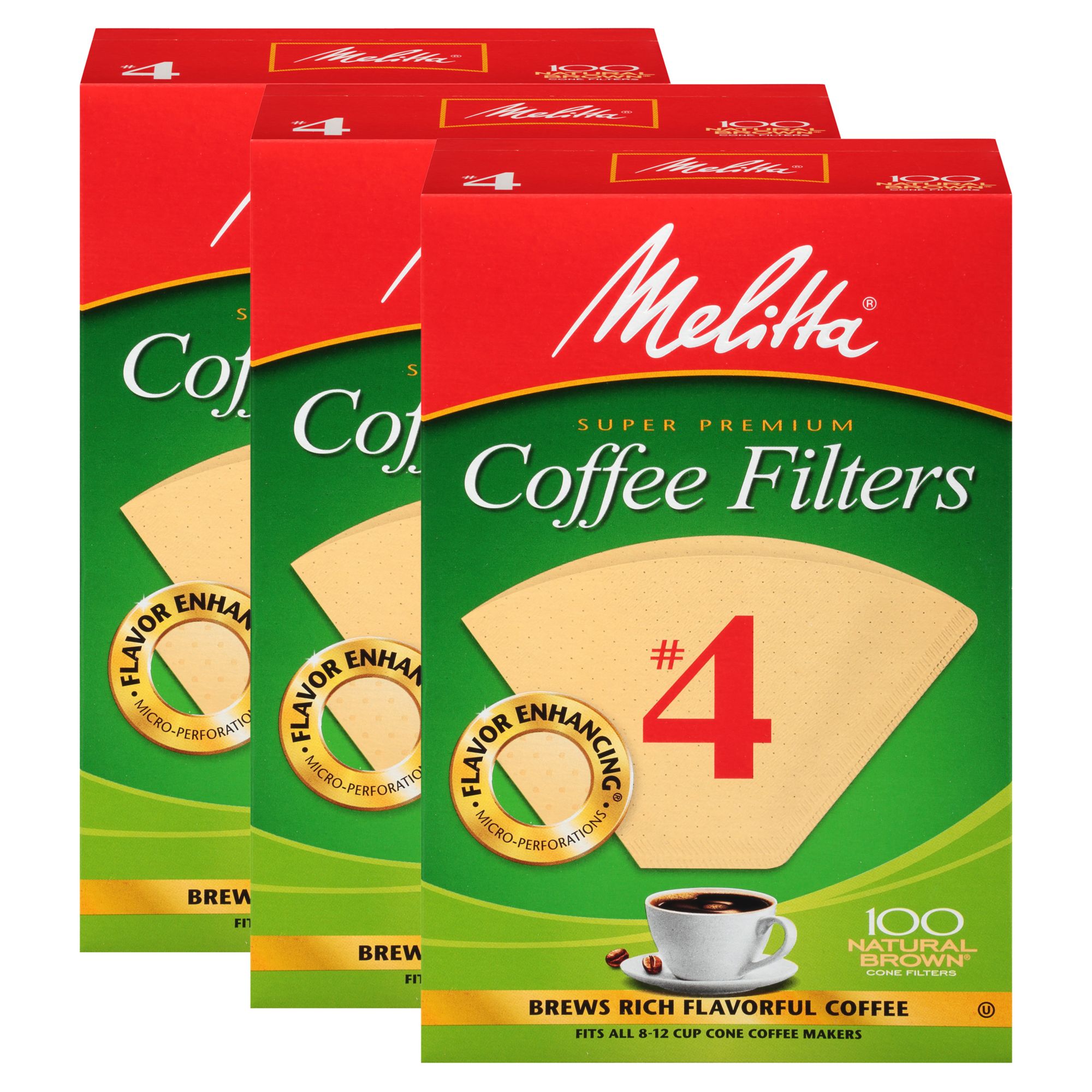 Melitta #4 Cone Coffee Filters, 300 Ct.