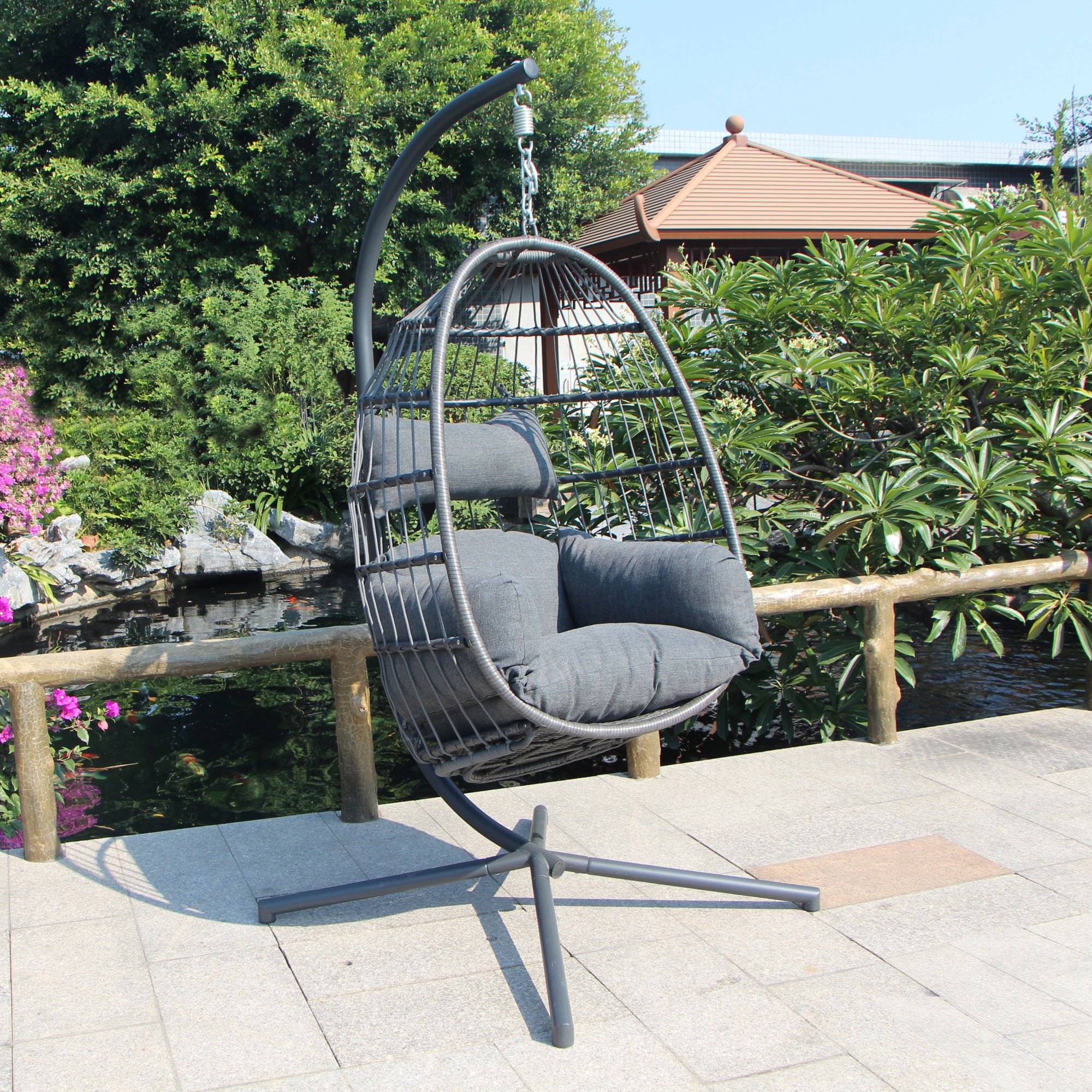 Hanging egg chair online bm