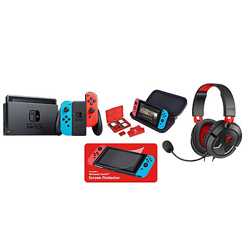 Nintendo Switch with Game Traveler Case Bundle and Ear Force Recon 50 Headset