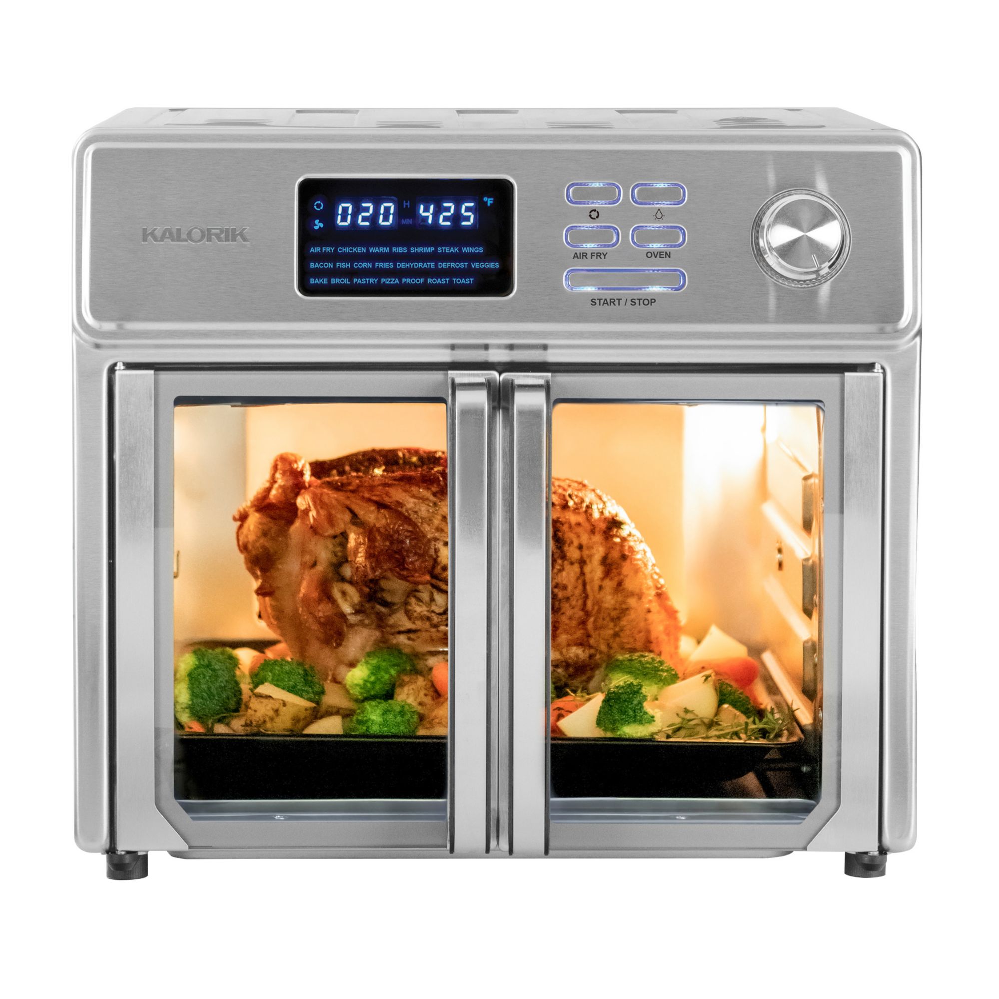 Kalorik 26 Quart Digital Maxx Plus Air Fryer Oven, Stainless Steel