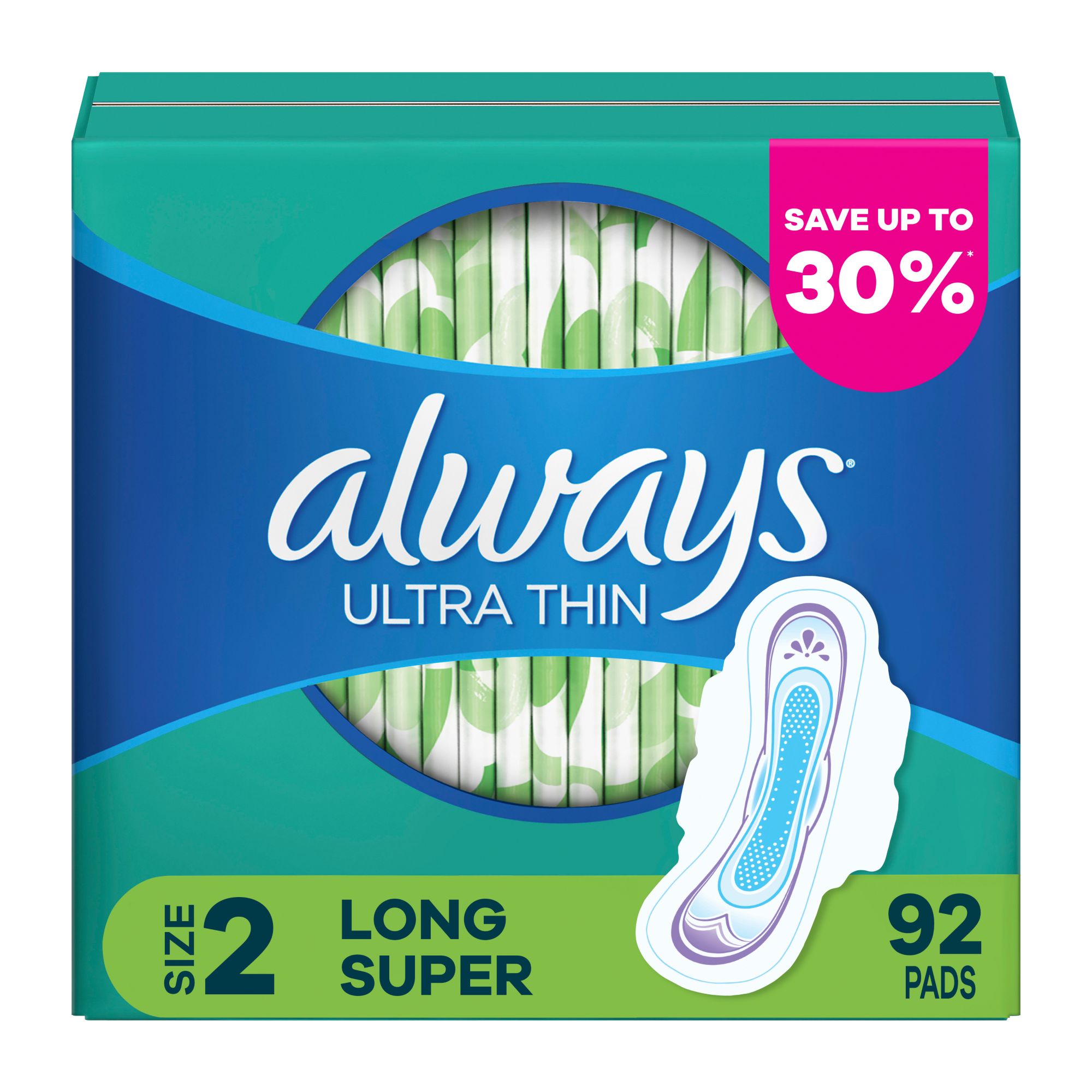 Always Ultra Thin Overnight Pads with Flexi-Wings - Size 4, 14