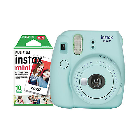 Fujifilm Instax Mini 9 Instant Camera with Mini Film, 10 pk. - Ice Blue