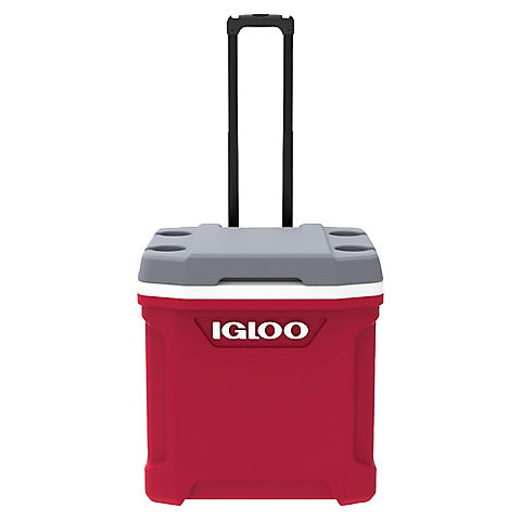Igloo Latitude 60-Qt. Roller Cooler- Industrial Red