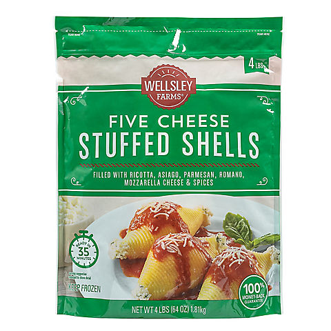 Wellsley Farms Five Cheese Stuffed Shells, 4 lbs.