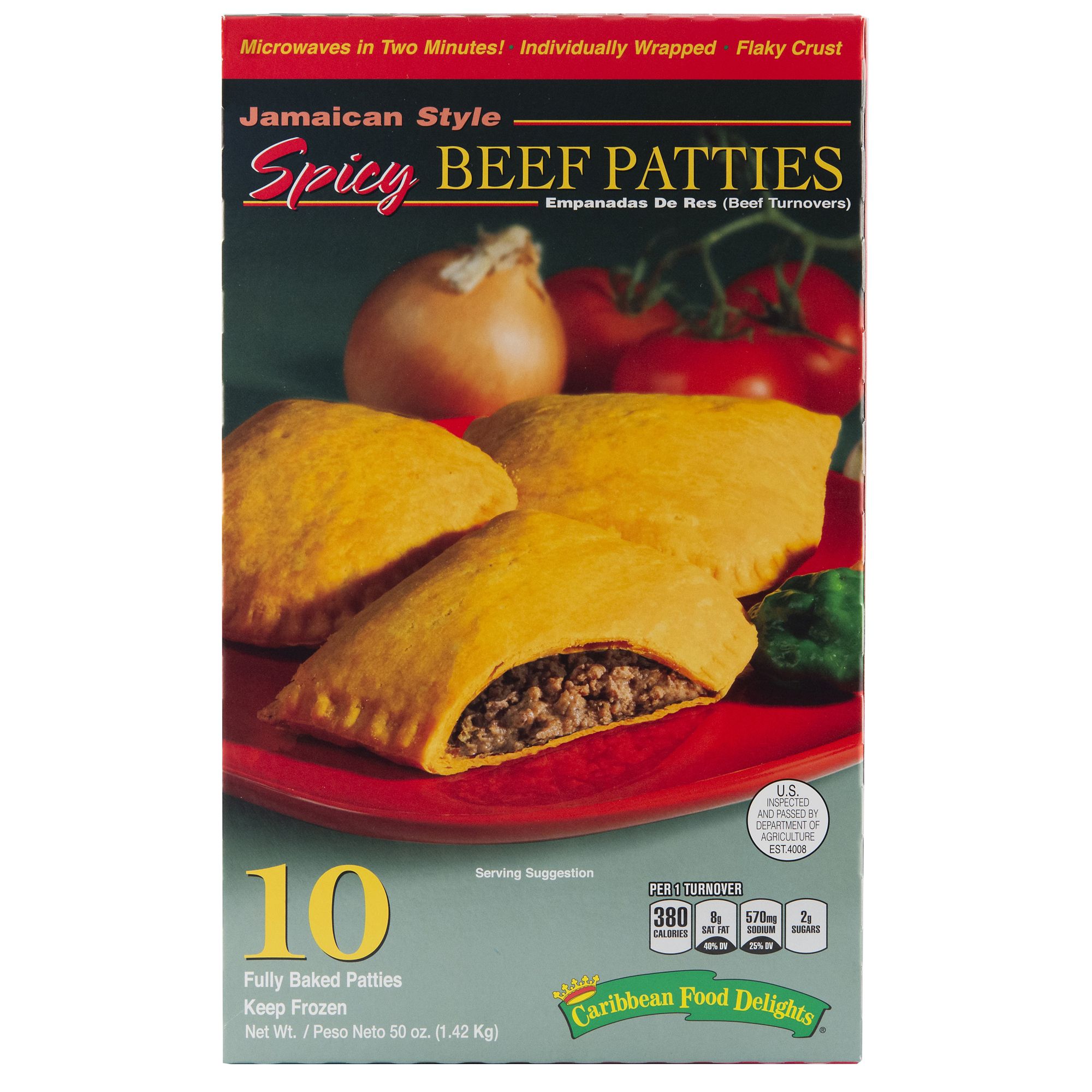 Caribbean Food Delights Jamaican Style Spicy Beef Patties - 10-5 Oz - Shaw's